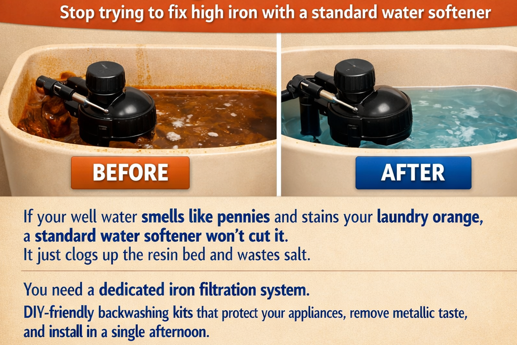 orange stains vs. clean water